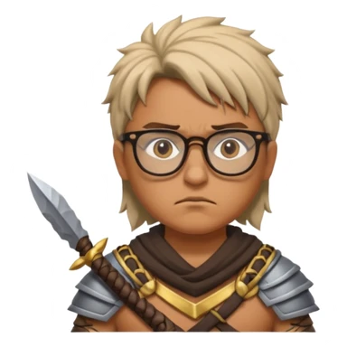 Glasses-Wearing wild Warrior sticker