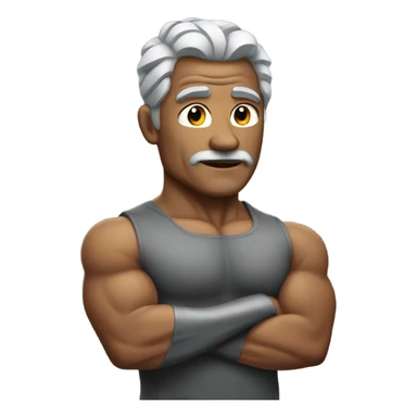 Body builder with gray hair  sticker