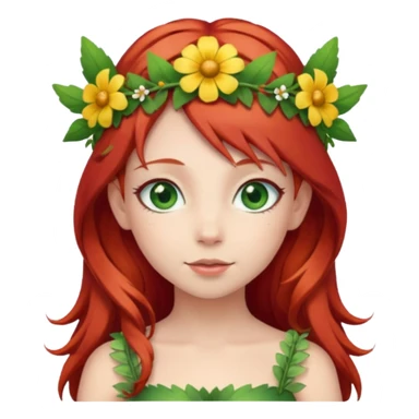 Fairy girl red hair sticker