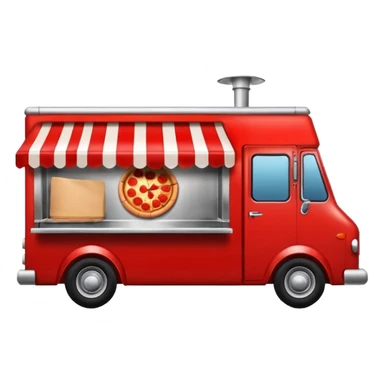 food truck selling pizza sticker