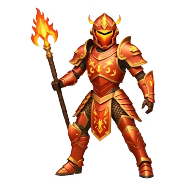 fire armored warrior sticker