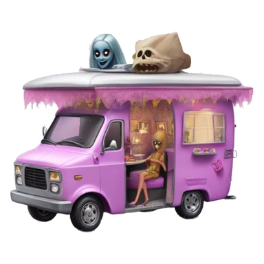 Haunted Barbie dream house Caravan tuk tuk  sticker