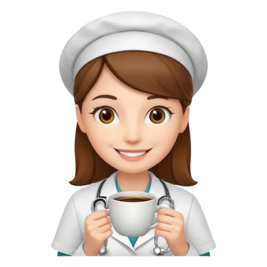 nurse holding drink sticker