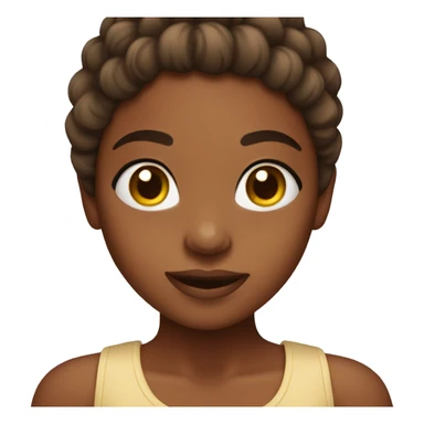 brown skin couquette girl sticker