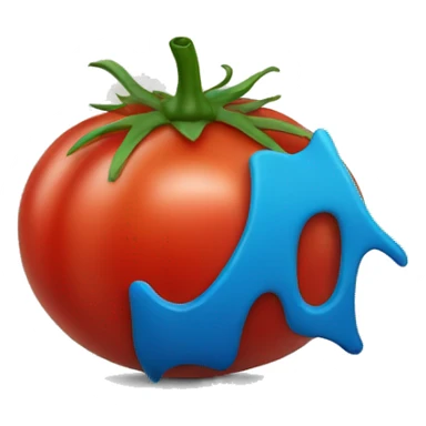 tomato with blue rib sticker