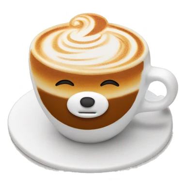 Cappuccino with turkey design in foam sticker