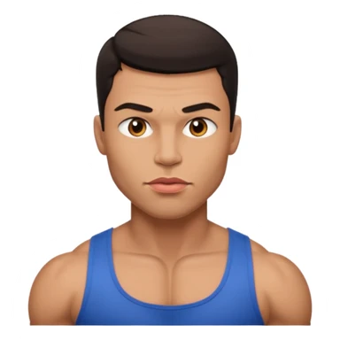 big lips muscular guy  sticker