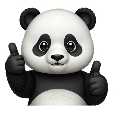 A cute panda emoji giving a thumbs up with '666' text sticker