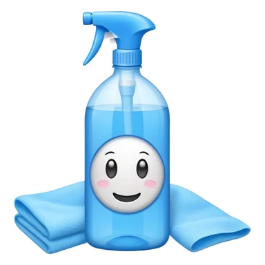 cleaning product and rag sticker