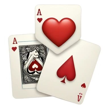two aces: ace of heart and ace of diamond sticker