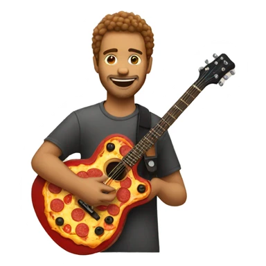Guitarist who likes pizza sticker