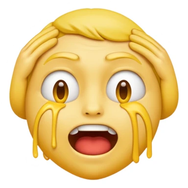 An emoji strangling itself sticker