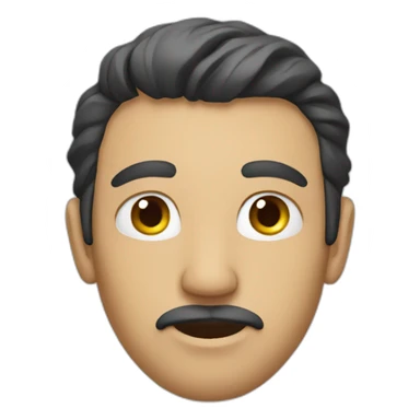 Man with beak instead of mouth sticker