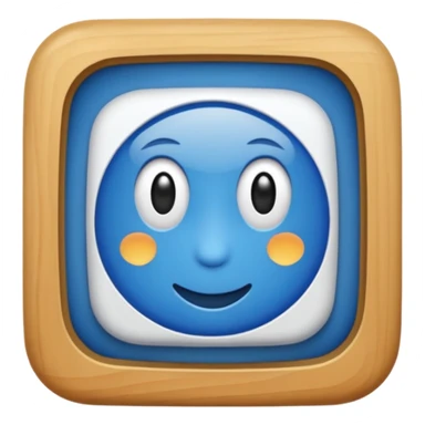 Blauw vierkant met wit vinkje in sticker