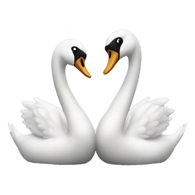 Swan couple love sticker