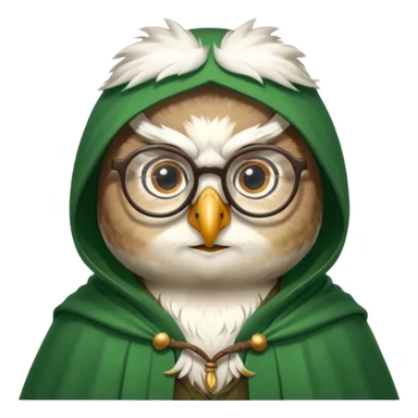 white owl professor in green cloak Capelo sticker