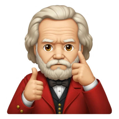 karl marx giving a thumbs down emoji sticker