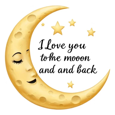 "I love you to the moon and back" exact words?
 sticker