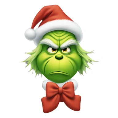 Grinch with a bow sticker