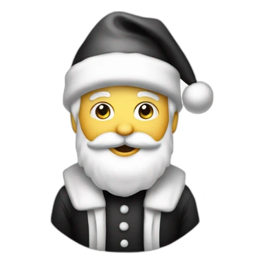 babbo natale felice in bianco e nero sticker