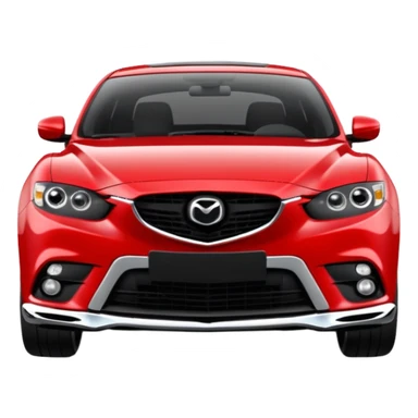 A 3d mazda rs6 red with headlights on sticker