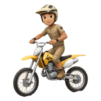 guy on dirtbike smiling for camera sticker