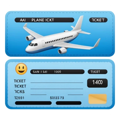 Fly ticket sticker
