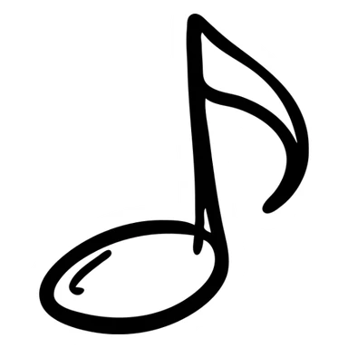 music icon square shape hand drawn black outline sticker