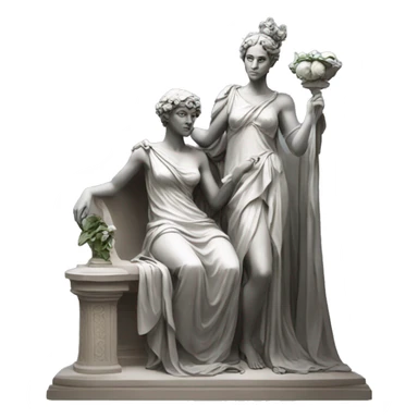 Persephone and hades renaissance statue sticker