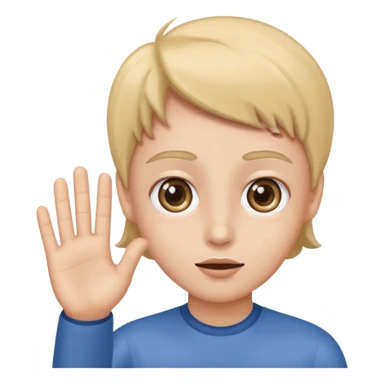 Wide eyes staring while waving  sticker