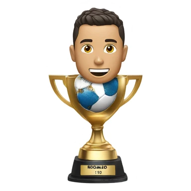 Cristiano ronaldo avec le trophée de la coupe du monde sticker