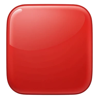 Red square with rounded edges  sticker