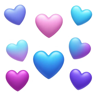Pink blue and Purple Heart  sticker