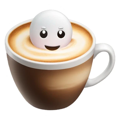cappuccino with marshmallows sticker