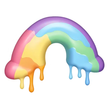 rainbow melted pastel sticker