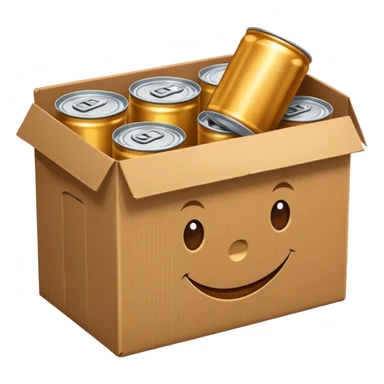 canned food in a box sticker