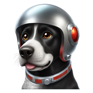 black labrador in Mars spacesuit sticker
