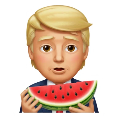 trump eating watermelon sticker