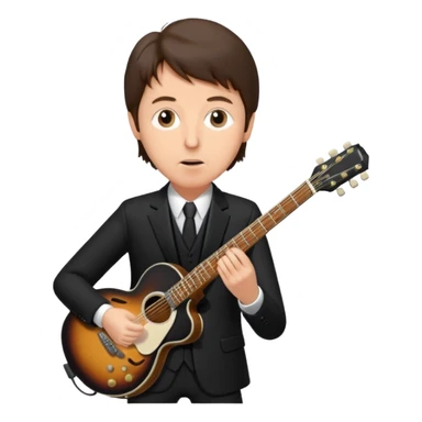 Paul McCartney playing guitar black suit sticker