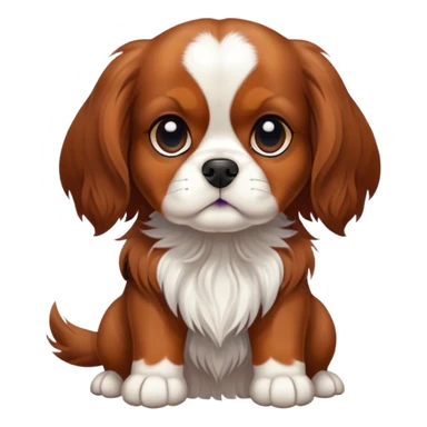 Cavalier King Charles spaniel brown and black dog sticker