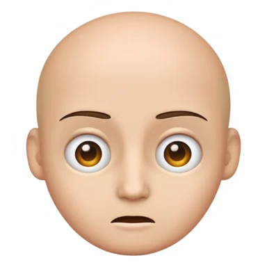 emoji with *NO* eyebrows staring into your soul  sticker