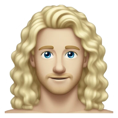 light curl blonde 30yo man blue eyed pale skin sticker