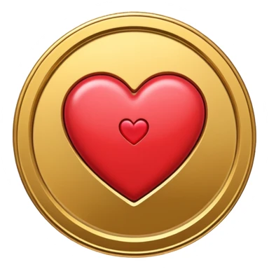 vilet coin with heart sticker