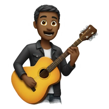 Man playing guitar  sticker