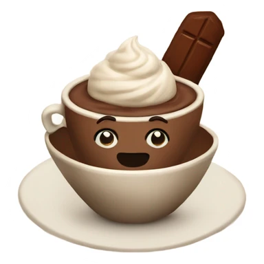 Cocoa at beige cup sticker