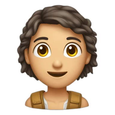 Emoji de un chico y una chica en unacama  sticker