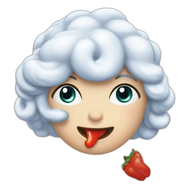 La reine des neige qui mange un piment  sticker