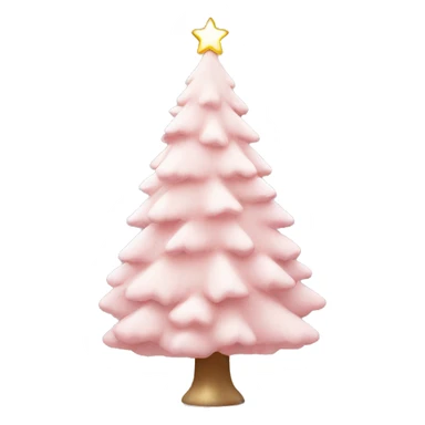 Light pink Christmas tree with white ornaments  sticker