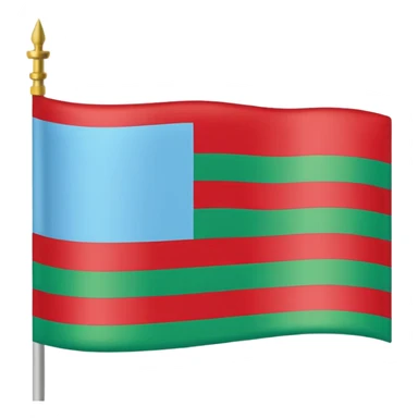 Dagistan flag red down mid light blue and green above sticker