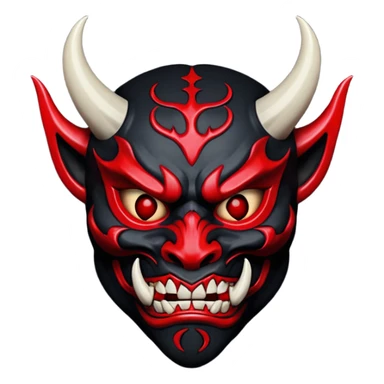 dark half oni mask sticker